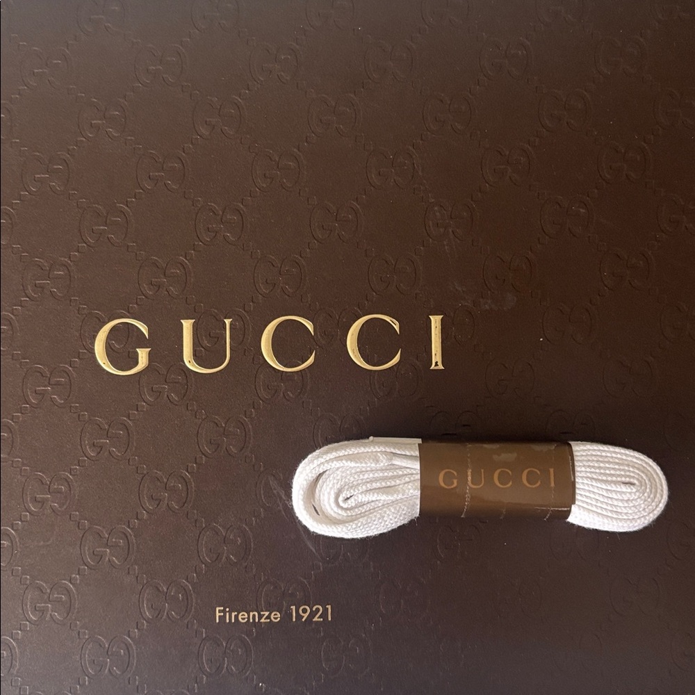 Authentic GUCCI Large Mens Shoe Box plus sneaker laces - NIB